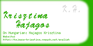 krisztina hajagos business card